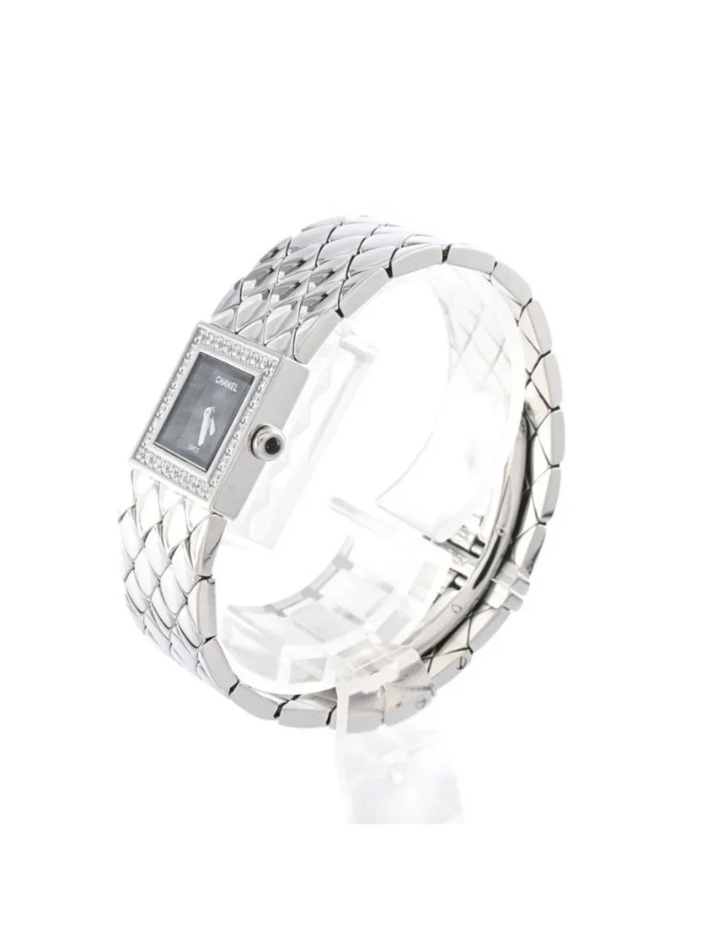 Chanel Watch Quilted Silver
